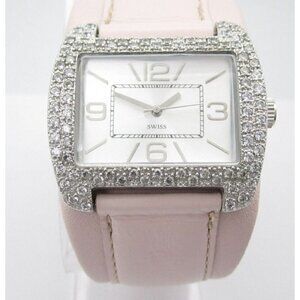 Women's DMQ Quartz Analog 39mm Swiss Dial Causal Crystal Watch (E161)